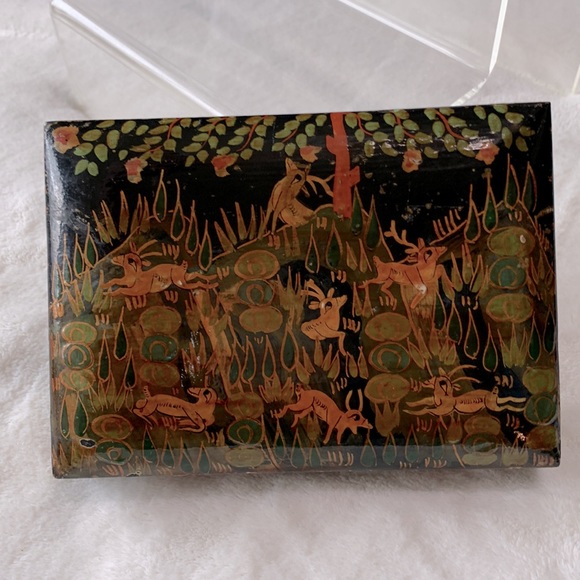 Vintage box lacquered deers - Picture 6 of 17
